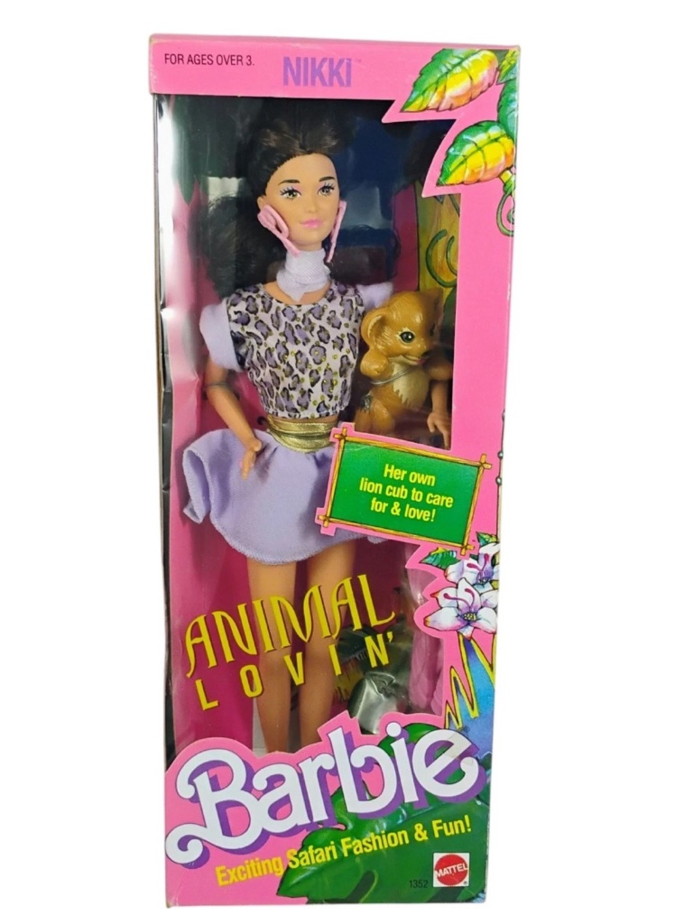 Nikki Animal Lovin Barbie Vintage Doll Safari Fashion and Safari lion cub no box
